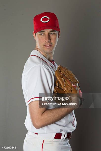 Jeff Francis of the Cincinnati Reds poses during picture day on February 20, 2014 at Goodyear Park in Goodyear, Arizona.