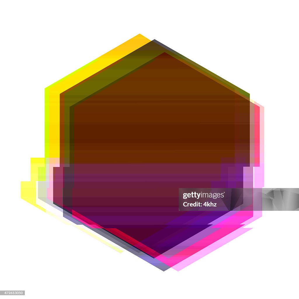 Digital Glitch Marsala Hexagon Graphic Art Distorted Frame Background ...