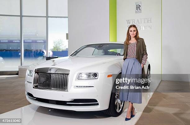 Fashion Icon Olivia Palermo receives a first look at Rolls-Royce Motor Cars' latest design creation, Wraith "Inspired by Fashion" during the global...