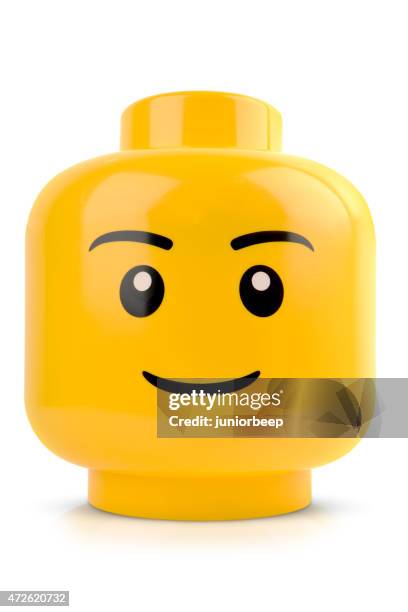 lego head close up - lego stock pictures, royalty-free photos & images