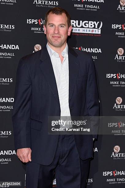 Peter Phillips attends an evening reception for the ISPS Handa Mike Tindall 3rd annual celebrity golf classic at The Grove Hotel on May 8, 2015 in...