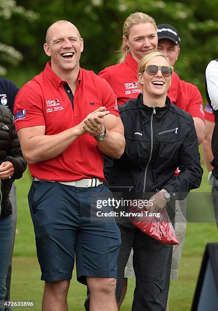 Mike Tindall and Zara Phillips attend the ISPS Handa Mike Tindall 3rd annual celebrity golf classic at The Grove Hotel on May 8, 2015 in Hertford,...