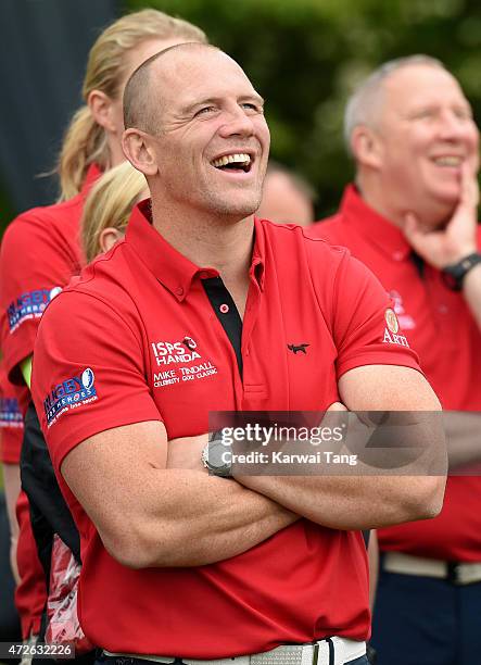 Mike Tindall takes part in the ISPS Handa Mike Tindall 3rd annual celebrity golf classic at The Grove Hotel on May 8, 2015 in Hertford, England.