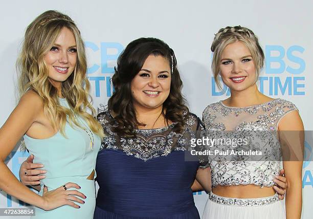 Melissa Ordway, Angelica McDaniel and Kelli Goss attend the CBS Daytime Emmy after party at The Hollywood Athletic Club on April 26, 2015 in...