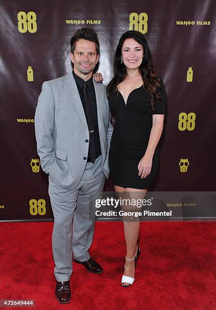 Writer, Producer, Actor Tim Doiron and Director, Producer, Actress April Mullen attends the "88" Canadian premiere at Cineplex Odeon Yonge & Dundas...