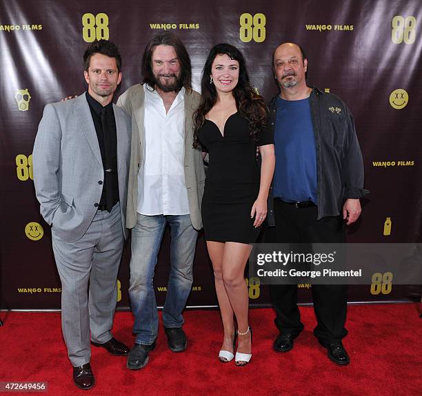 Writer, Producer, Actor Tim Doiron, Actor John Tench, Director, Producer, Actress April Mullen and Actor Philip Williams attend the "88" Canadian...