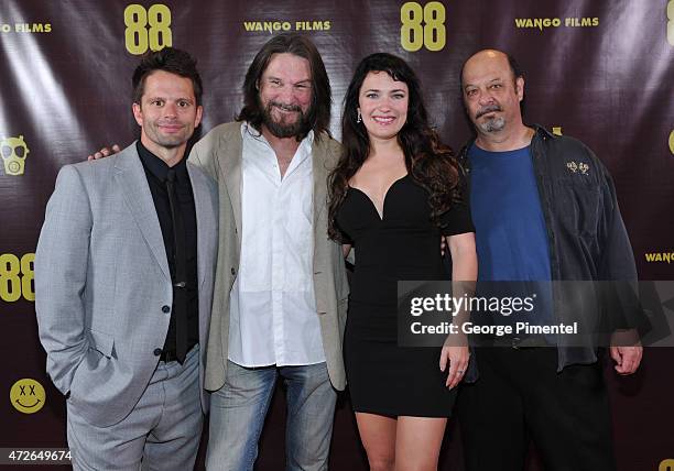 Writer, Producer, Actor Tim Doiron, Actor John Tench, Director, Producer, Actress April Mullen and Actor Philip Williams attend the "88" Canadian...