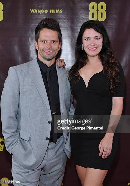 Writer, Producer, Actor Tim Doiron and Director, Producer, Actress April Mullen attends the "88" Canadian premiere at Cineplex Odeon Yonge & Dundas...