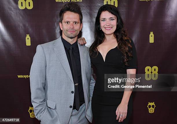 Writer, Producer, Actor Tim Doiron and Director, Producer, Actress April Mullen attends the "88" Canadian premiere at Cineplex Odeon Yonge & Dundas...