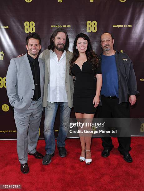 Writer, Producer, Actor Tim Doiron, Actor John Tench, Director, Producer, Actress April Mullen and Actor Philip Williams attend the "88" Canadian...