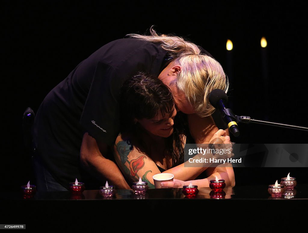 Beth Hart and husband Scott Guetzkow onstage at Barbican Centre on