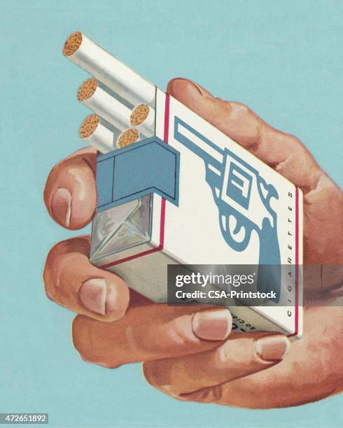 illustrations, cliparts, dessins animés et icônes de main tenant une cigarette - cigarette