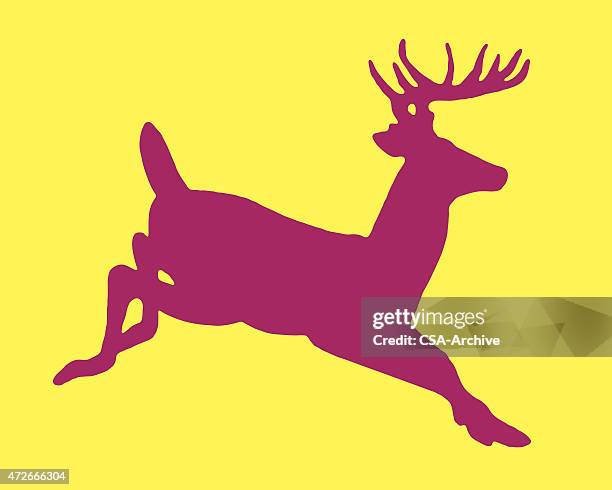 buck running - felsmalerei stock-grafiken, -clipart, -cartoons und -symbole
