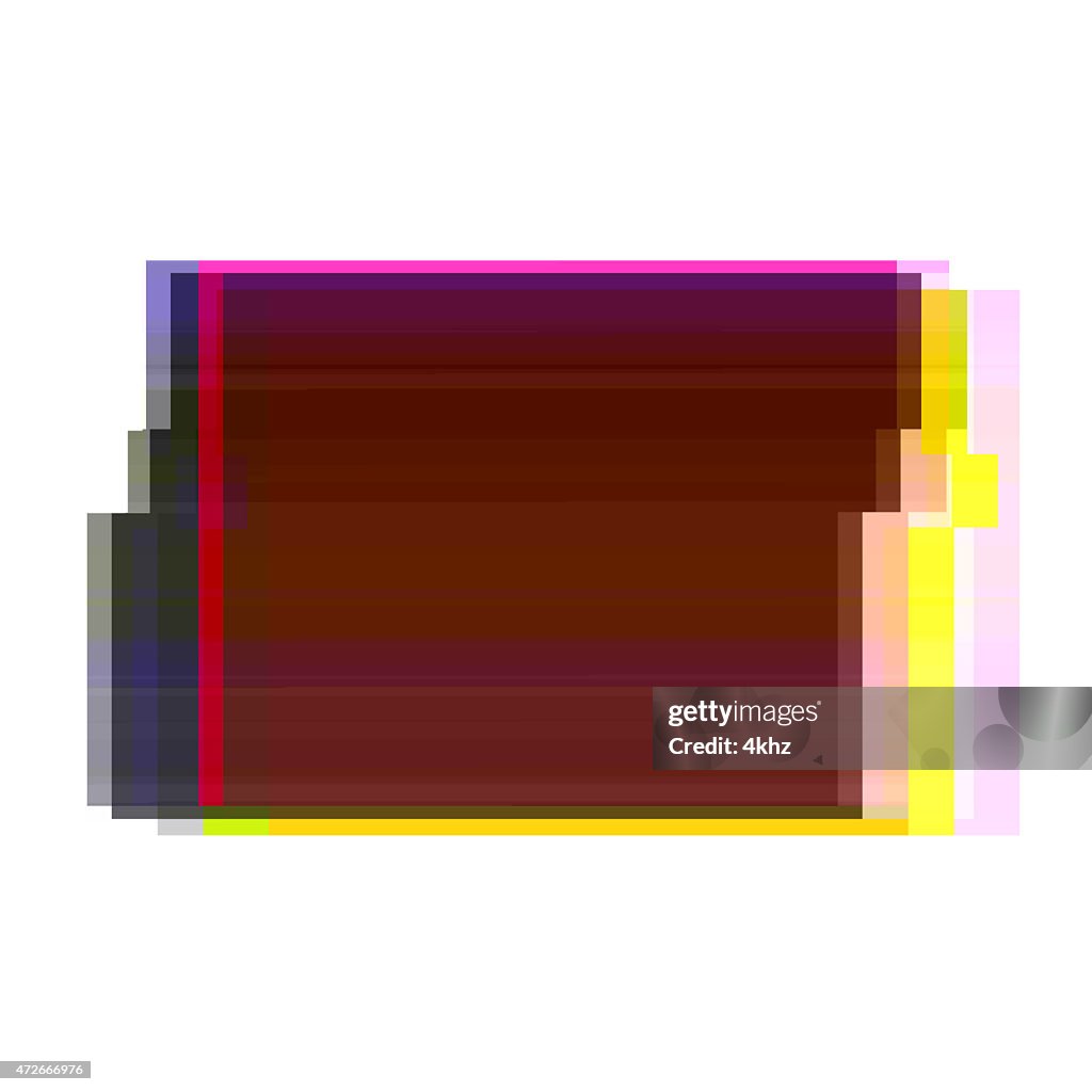Distorted Shape Frame Digital Glitch Marsala Rectangle Graphic Art Distorted Frame Background ...