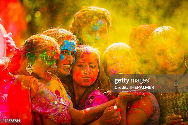 holi festival india - rajasthan dance stock pictures, royalty-free photos & images