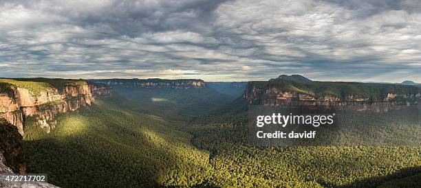 blue mountains australia valley - great dividing range stock pictures, royalty-free photos & images