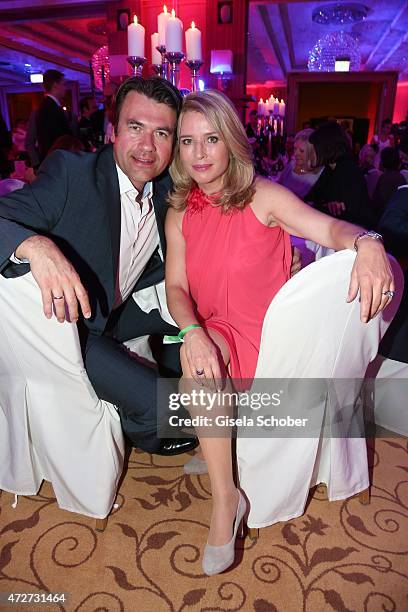 Cosima von Borsody and her husband Bernhard Hock during the 'Ein Schloss am Woerthersee' 25th anniversary gala on May 8, 2015 in Velden, Austria.