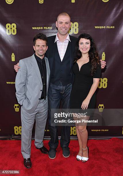 Writer, Producer, Actor Tim Doiron, Actor Dru Viergever and Director, Producer, Actress April Mullen attend the "88" Canadian premiere at Cineplex...