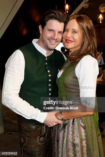 Doreen Dietel and Tobias Guttenberg during the Kempinski Hotel Berchtesgaden opening party on May 8, 2015 in Berchtesgaden, Germany.