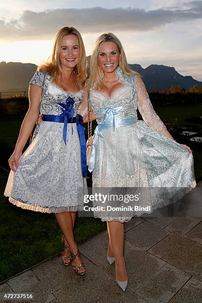 Ophelia Blaimer and Alessandra Geissel during the Kempinski Hotel Berchtesgaden opening party on May 8, 2015 in Berchtesgaden, Germany.