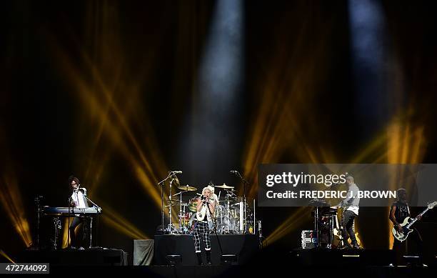 No Doubt, fronted by lead singer Gwen Stefani, perform on the opening day of the 4-day, double weekend Rock in Rio USA 2015 music concerts on May 8,...