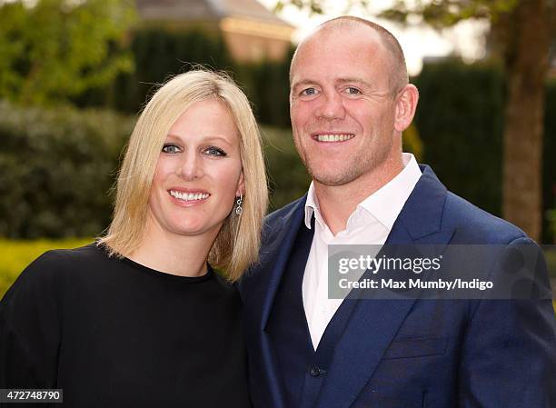 Mike Tindall and Zara Phillips attend an evening reception for the ISPS Handa Mike Tindall 3rd Annual Celebrity Golf Classic at the Grove Hotel on...