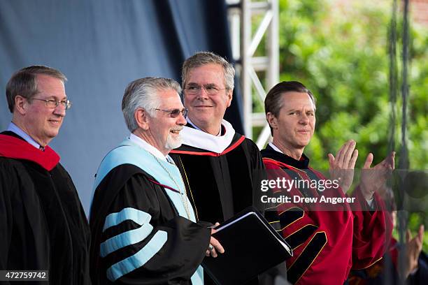 Rep. Bob Goodlatte , Liberty University provost Ronald Hawkins, Republican U.S. Presidential hopeful, former Florida governor Jeb Bush and Liberty...