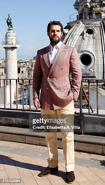 Actor Henry Cavill attends 'The Man From U.N.C.L.E.' Photocall at Terrazza Civita on May 9, 2015 in Rome, Italy.