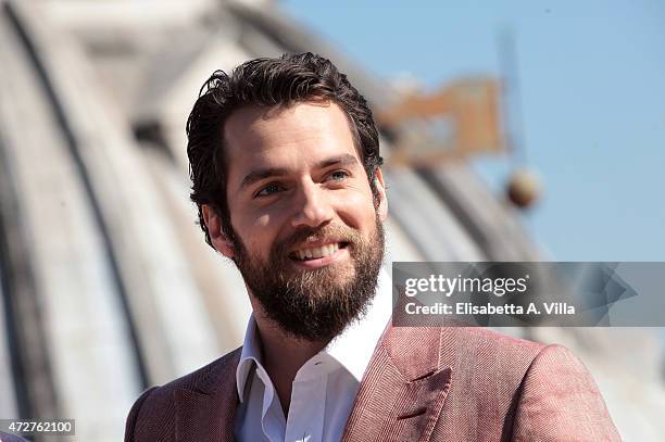 Actor Henry Cavill attends 'The Man From U.N.C.L.E.' Photocall at Terrazza Civita on May 9, 2015 in Rome, Italy.