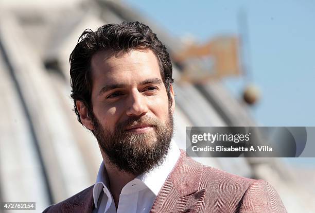 Actor Henry Cavill attends 'The Man From U.N.C.L.E.' Photocall at Terrazza Civita on May 9, 2015 in Rome, Italy.