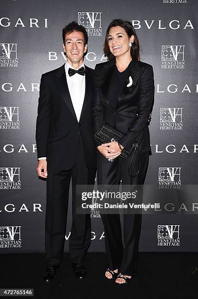 Alena Seredova and Alessandro Nasi attend the Venetian Heritage And Bulgari Gala Dinner at Cipriani Hotel on May 9, 2015 in Venice, Italy.