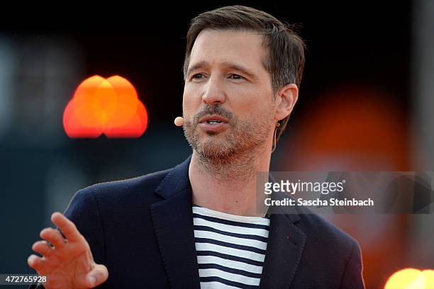 Presenter Andreas Tuerck attends the taping of the tv show 'Abenteuer Grillen - Der kabel eins BBQ-King 2015' on May 9, 2015 in Bottrop, Germany. The...