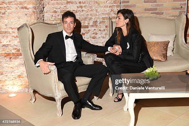 Alena Seredova and Alessandro Nasi attend the Venetian Heritage And Bulgari Gala Dinner at Cipriani Hotel on May 9, 2015 in Venice, Italy.