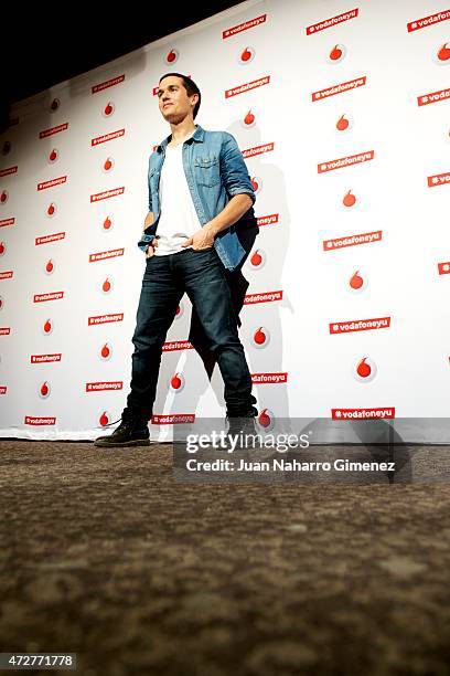 Spanish singer Jorge Ruiz of Maldita Nerea attends Maldita Nerea concert during Vodafon Yu Music Shows at La Riviera on May 9, 2015 in Madrid, Spain.