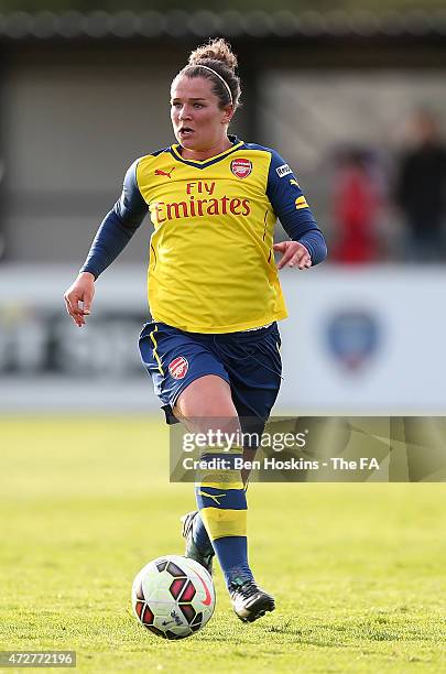 Emma Mitchell of Arsenal in action during the WSL match between Bristol Academy Women and Arsenal Ladies FC at Stoke Gifford Stadium on May 9, 2015...
