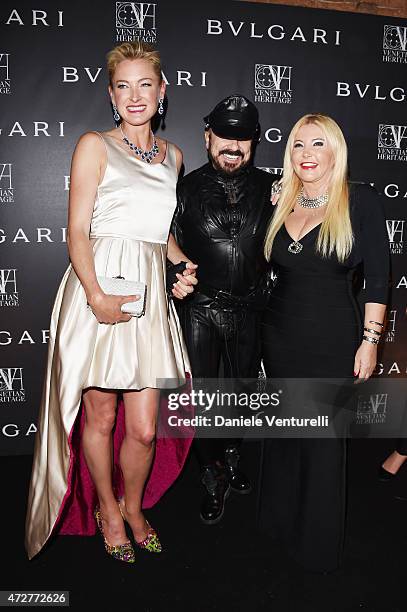 Princess Lilly Zu Sayn Wittgenstein Berleburg, Monika Bacardi and Peter Marino attend the Venetian Heritage And Bulgari Gala Dinner at Cipriani Hotel...