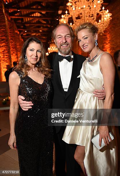 Alessandra Repini, Arturo Artom and Princess Lilly Zu Sayn Wittgenstein Berleburg attend the Venetian Heritage And Bulgari Gala Dinner at Cipriani...