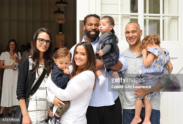 Actress Jordana Brewster and son Julian, Isabella Brewster, Baron Davis and son and guests attend Alliance Of Moms Giant Playdate on May 9, 2015 in...