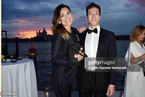 Alena Seredova and Alessandro Nasi attend the Venetian Heritage And Bulgari Gala Dinner at Cipriani Hotel on May 9, 2015 in Venice, Italy.