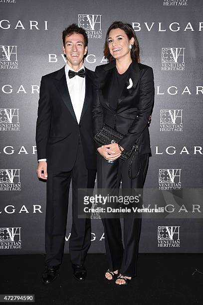 Alena Seredova and Alessandro Nasi attend the Venetian Heritage And Bulgari Gala Dinner at Cipriani Hotel on May 9, 2015 in Venice, Italy.