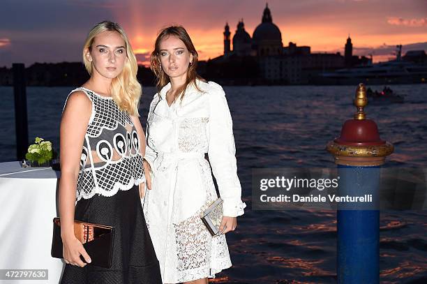 Olga Sorokina and Tanya Sorokina attend the Venetian Heritage And Bulgari Gala Dinner at Cipriani Hotel on May 9, 2015 in Venice, Italy.