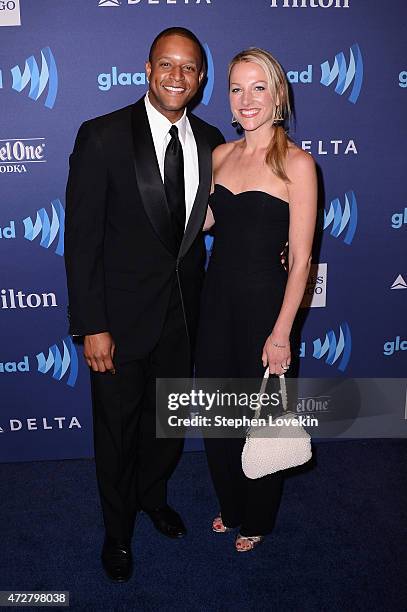 Craig Melvin and Lindsay Czarniak attend the 26th Annual GLAAD Media Awards In New York on May 9, 2015 in New York City.