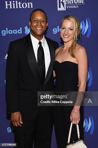 Craig Melvin and Lindsay Czarniak attend the 26th Annual GLAAD Media Awards In New York on May 9, 2015 in New York City.
