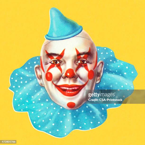 portrait of a clown - clown stock illustrations