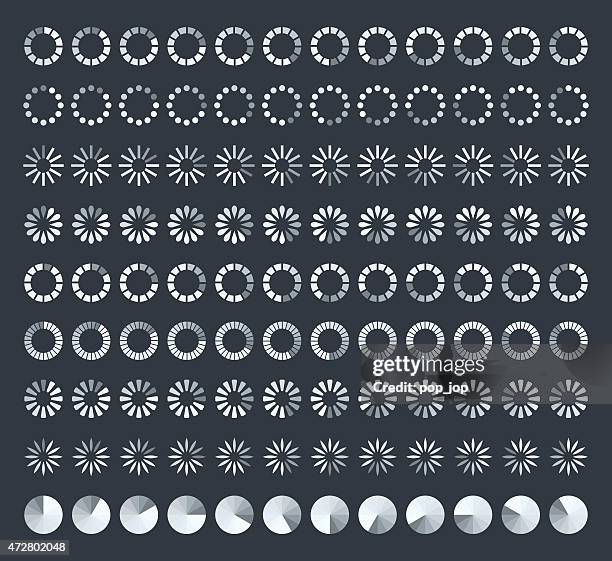bildbanksillustrationer, clip art samt tecknat material och ikoner med preloader indicator collection - lasta