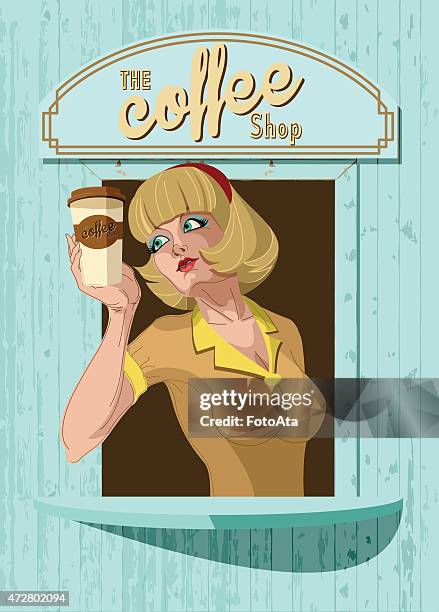 coffee shop - chocolate face stock illustrations