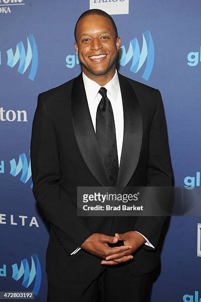 Journalist Craig Melvin attends the VIP Red Carpet Suite hosted by Ketel One Vodka at the 26th Annual GLAAD Media Awards in New York on May 9, 2015...