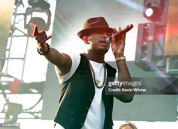 Singer Ne-Yo performs onstage during 102.7 KIIS FM's 2015 Wango Tango at StubHub Center on May 9, 2015 in Los Angeles, California.