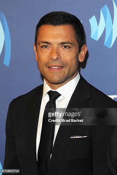 Actor Mark Consuelos attends the VIP Red Carpet Suite hosted by Ketel One Vodka at the 26th Annual GLAAD Media Awards in New York on May 9, 2015 in...