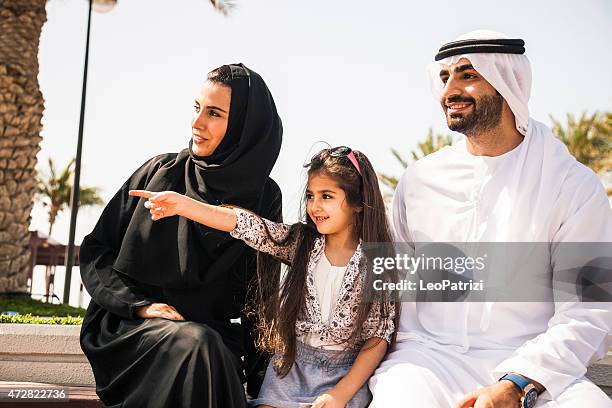 traditional middle eastern young family enjoying weekend - arab family outdoor bildbanksfoton och bilder